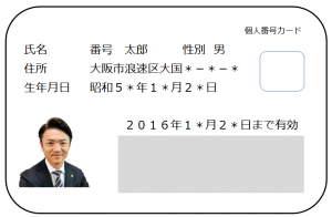 大阪の社会保険労務士顧問_マイナンバーカード表