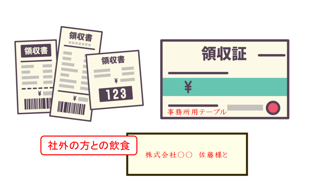 領収書の裏面