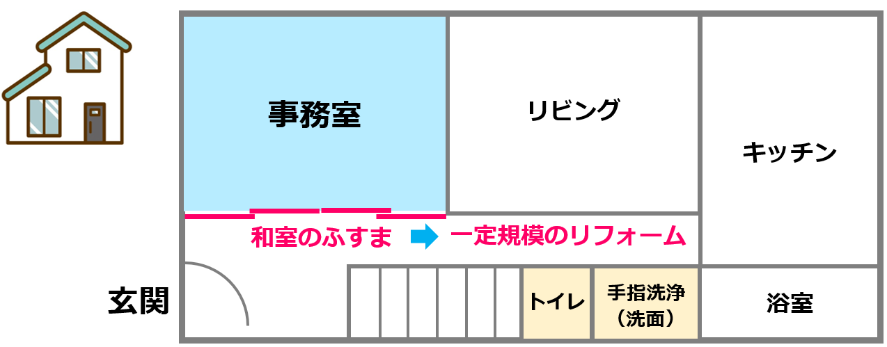09和室のふすまに鍵を付けるリフォームが必要【訪問介護の事務所要件】自宅兼事務所でも開業できる？事務室・相談室の設備基準｜令和６年度法改正対応_訪問介護の開業講座③
