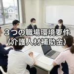 ３つの職場環境要件（介護人材補助金）