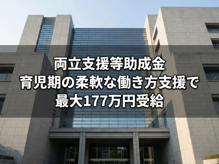 育児期の柔軟な働き方支援で最大177万円｜両立支援等助成金_コラムサムネ