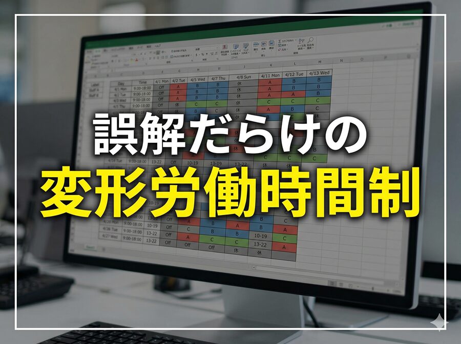 変形労働時間制｜変形労働時間制と残業の関係､３種類の変形労働時間制､導入手続きと注意点_コラムサムネ