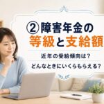 ②障害年金の等級と支給額