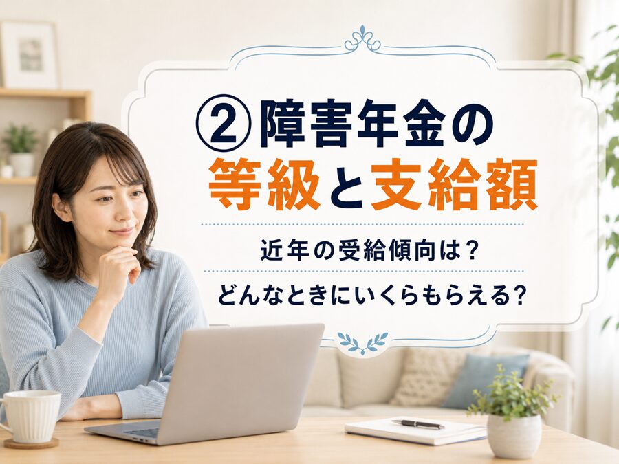 ②障害年金の等級と支給額