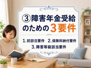 ③障害年金受給ための３要件