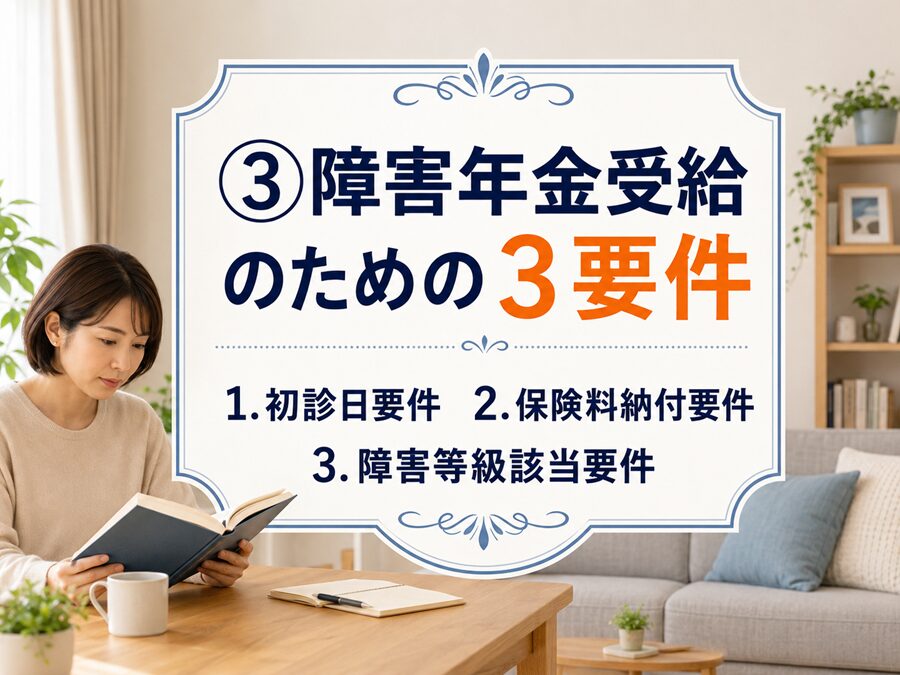 ③障害年金受給ための３要件