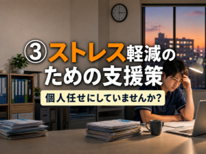 第３回　ストレス軽減のための支援策 ── 個人任せにしていませんか